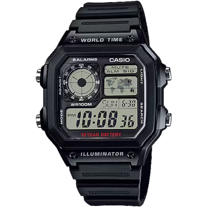 Casio AE1200WH-1A World Time